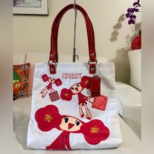 Coach Limited Edition Poppy Cherry Tote Bag